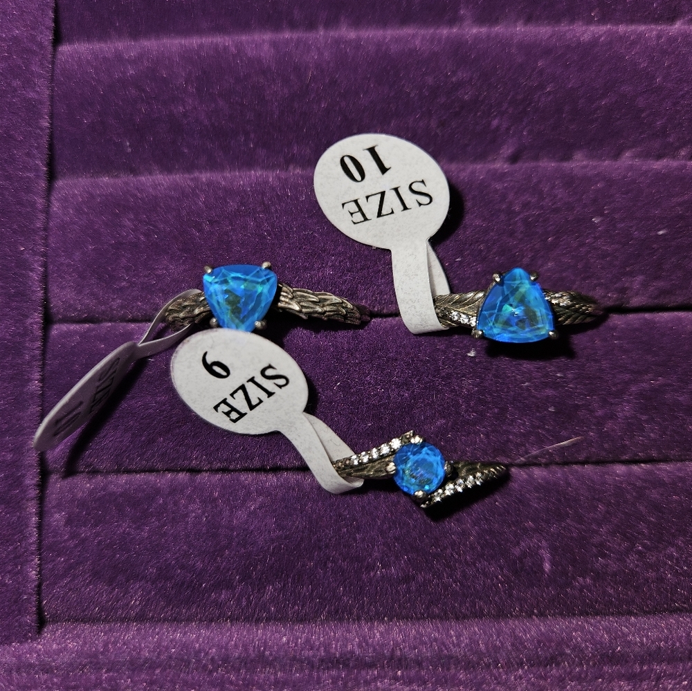 Fragrant Jewels Ice Phoenix Sterling Silver Ring Lot Of 3 Nwt Size 10 And 9